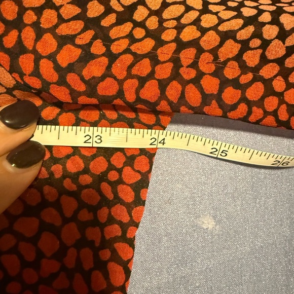 Lane Bryant Red and Black Relaxed Tie Front Blouse - Picture 5 of 6